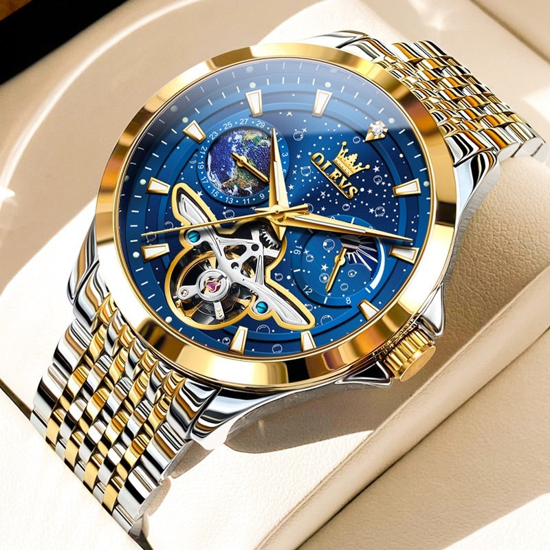 Star Skeleton Mens Automatic Watch
