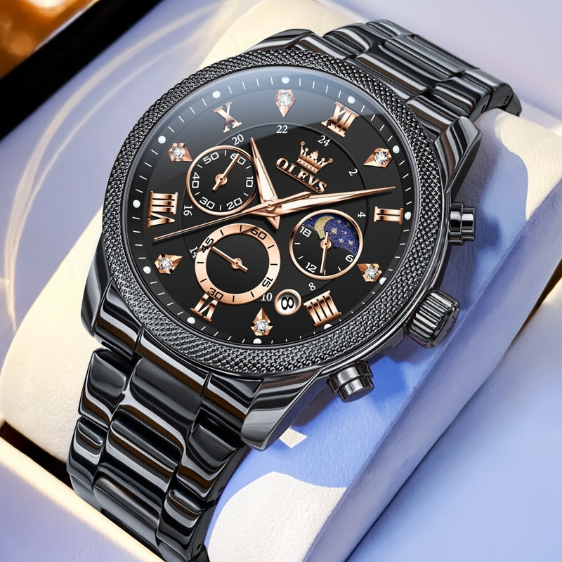 Star Crystal Mens Quartz Watch