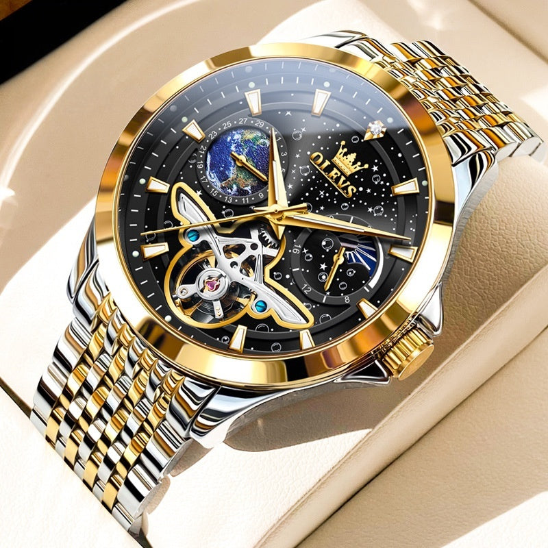Star Skeleton Mens Automatic Watch