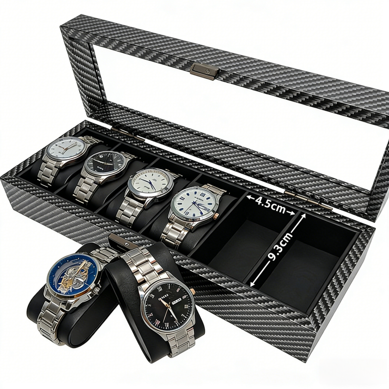 6-Slot Watch Display Box