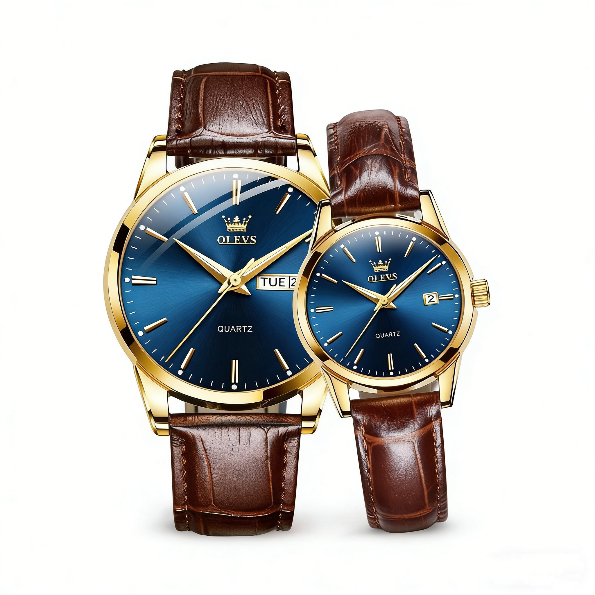 Couple Harmony Leather Quartz Watch