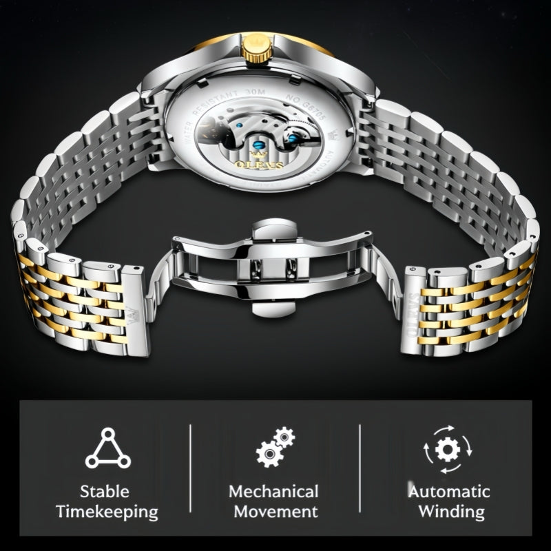 Star Skeleton Mens Automatic Watch