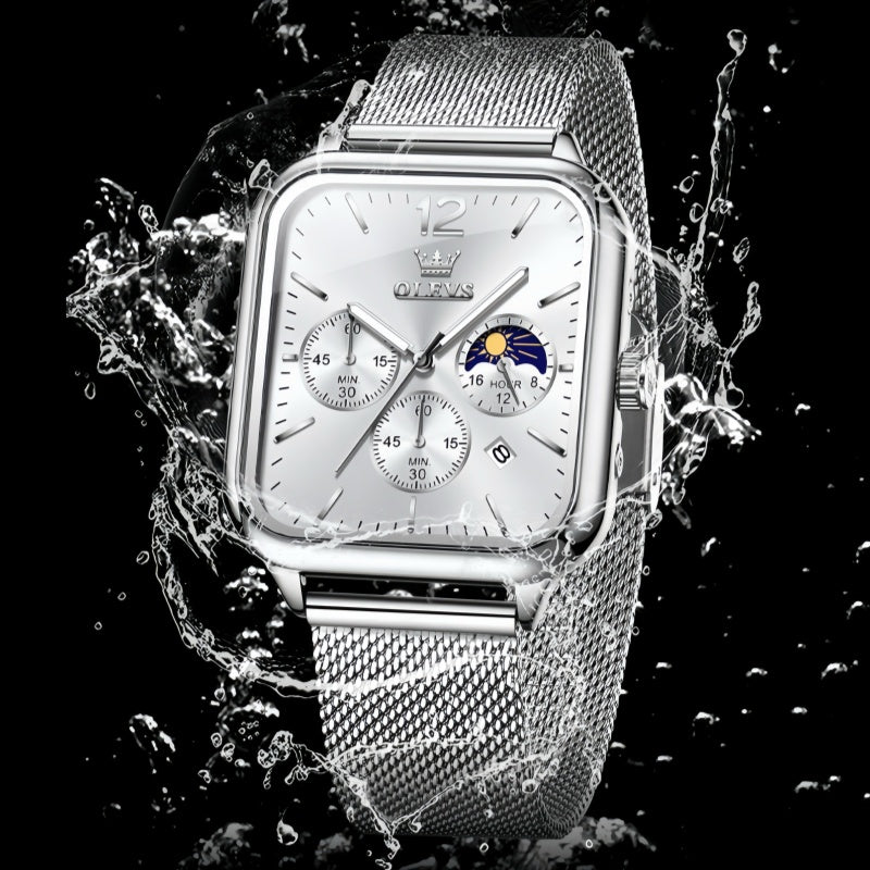 Square Moon Mens Quartz Watch