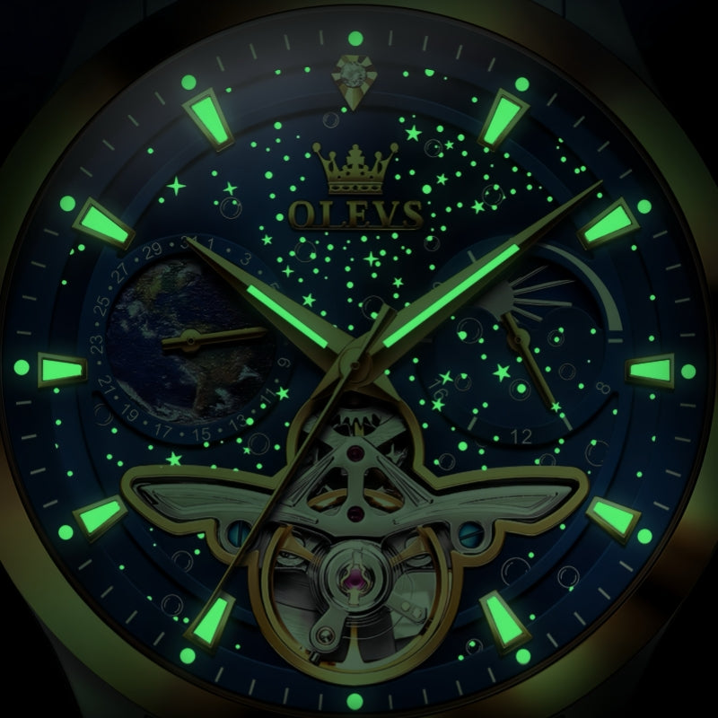 Star Skeleton Mens Automatic Watch