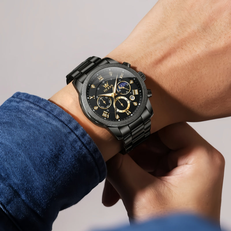 Star Crystal Mens Quartz Watch