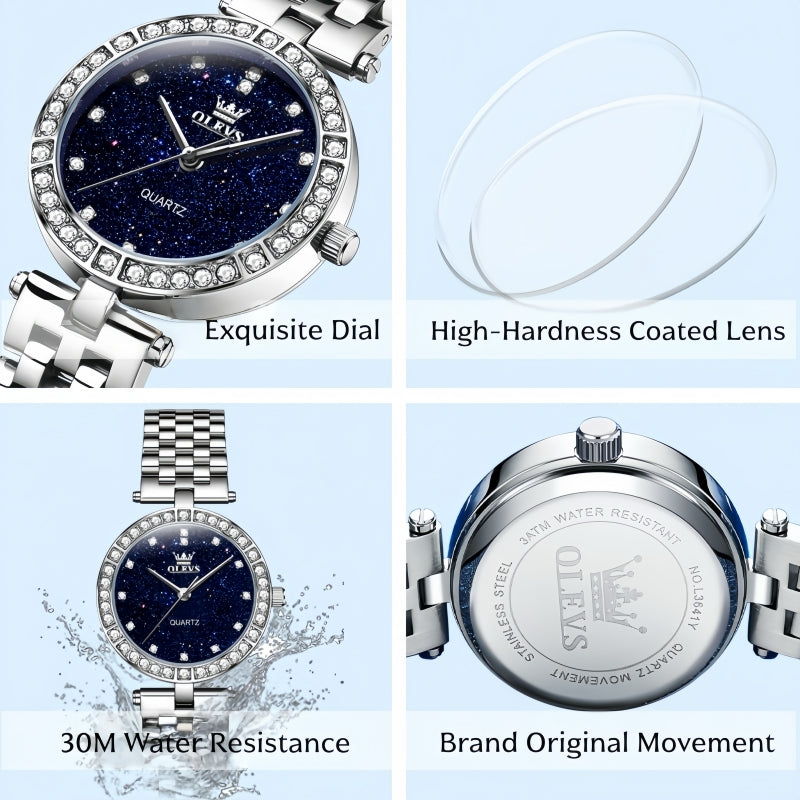 Star Crystal Womens Quartz Watch