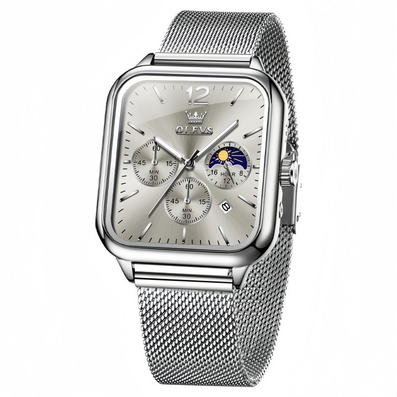 Square Moon Mens Quartz Watch