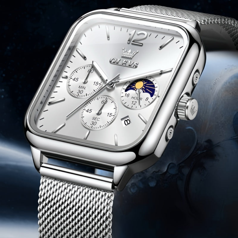 Square Moon Mens Quartz Watch