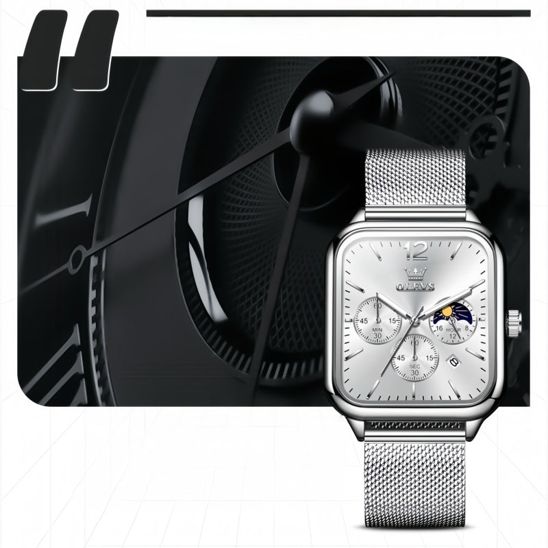 Square Moon Mens Quartz Watch