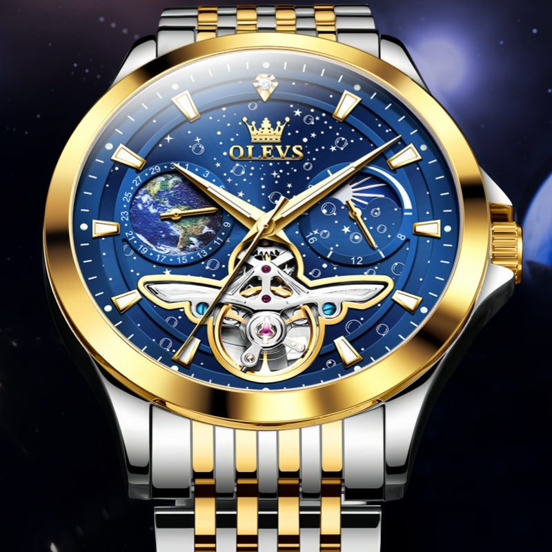 Star Skeleton Mens Automatic Watch